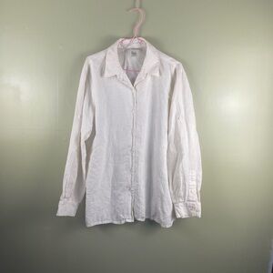 Vintage Jones New York linen button down blouse